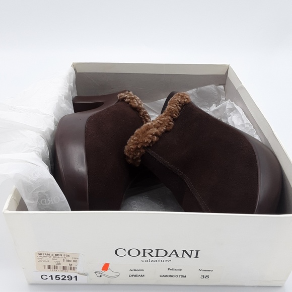 Cordani Dream Brown Suede Mule Heeled Slippers - Picture 7 of 7